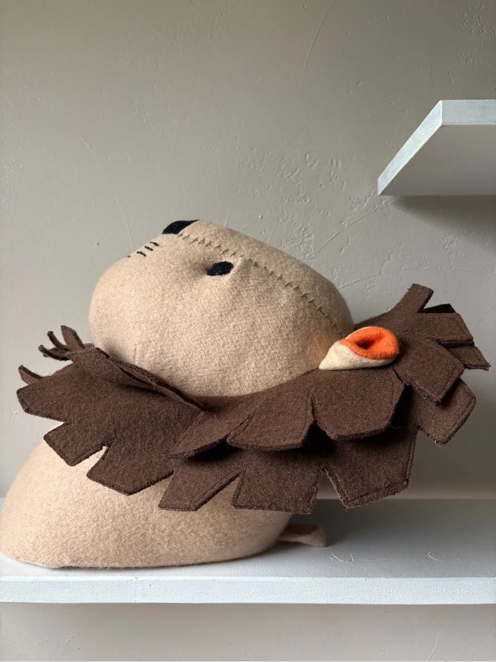 Wool Felt 3D Lion Head Wall Decoration, Nursery Wall Art, Kids Room Decoration